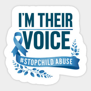 I'm Their Voice Child Abuse Prevention month awareness Sticker